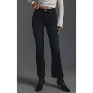 Women's Edwin Mid Rise Bootcut Ankle Dark Blue Jeans Raw Hem, Sz 30 - NWT